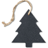 Liuskekivi koriste kuusi SLATETREE, musta liikelahja logopainatuksella