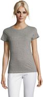 REGENT Naisten T paita 150g REGENT WOMEN, harmaa-kanerva liikelahja logopainatuksella