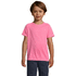 SPORTY Lasten T paita 140g SPORTY KIDS, neon-pinkki liikelahja logopainatuksella