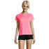 SPORTY Naisten T paita 140g SPORTY WOMEN, pinkki liikelahja logopainatuksella
