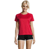 SPORTY Naisten T paita 140g SPORTY WOMEN, punainen liikelahja logopainatuksella