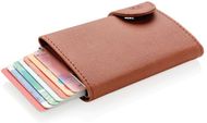 C-Secure RFID -korttikotelo & -lompakko, ruskea, hopea liikelahja logopainatuksella
