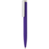 Pehmeäntuntuinen X7-kynä, valkoinen, violetti liikelahja logopainatuksella