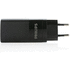 Philips 65 W erittäin nopea PD 3-porttinen USB-laturi, musta liikelahja logopainatuksella