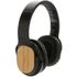 RCS Elite taitettavat langattomat kuulokkeet bambulla, musta liikelahja logopainatuksella