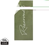 Vinga Reserved aurinkotuolipyyhe, vihreä, valkoinen liikelahja logopainatuksella