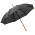 APOLO. rPET-sateenvarjo, musta liikelahja logopainatuksella