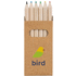 BIRD. 6 värikynän pakkaus, luonnollinen liikelahja logopainatuksella