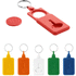 BUS. Kolikon muotoinen avaimenperä ostoskärryyn, vihreä liikelahja logopainatuksella