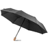 RIVER. rPET kokoontaittuva sateenvarjo, musta liikelahja logopainatuksella