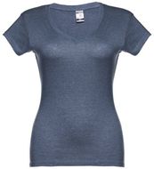 THC ATHENS WOMEN WH. Naisten t-paita, sininen liikelahja logopainatuksella