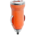 Adapteri Hikal USB car charger, hopea, oranssi liikelahja logopainatuksella