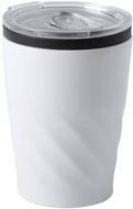 Eristetty muki Ripon thermo mug, valkoinen liikelahja logopainatuksella