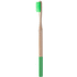 Hammasharja ColoBoo bamboo toothbrush, luonnollinen, vihreä liikelahja logopainatuksella