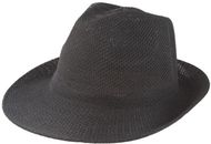 Hattu Timbu hat, musta liikelahja logopainatuksella