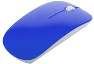 Hiiri Lyster optical mouse, valkoinen, sininen liikelahja logopainatuksella