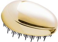 Hiusharja Tramux hairbrush, kultainen liikelahja logopainatuksella