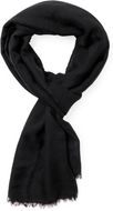 Kaulahuivi Ribban scarf, musta liikelahja logopainatuksella