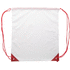 Kiristysnauha reppu CreaDraw Plus custom drawstring bag, valkoinen, punainen lisäkuva 1
