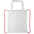 Kiristysnauha reppu CreaDraw Shop custom drawstring bag, valkoinen, punainen lisäkuva 1