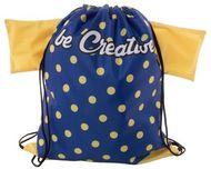 Kiristysnauha reppu CreaDraw T custom drawstring bag, musta liikelahja logopainatuksella