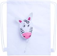 Kiristysnauha reppu Kissa drawstring bag, zebra, valkoinen liikelahja logopainatuksella