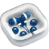 Korvakuulokkeet Cort earphones, valkoinen, sininen liikelahja logopainatuksella