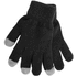 Kosketusnäytön käsine Actium touch screen gloves, harmaa, musta liikelahja logopainatuksella