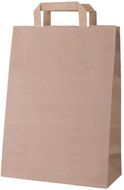 Lehtikassi Boutique paper bag, ruskea liikelahja logopainatuksella