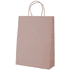 Lehtikassi Mall paper bag, ruskea liikelahja logopainatuksella
