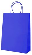 Lehtikassi Mall paper bag, sininen liikelahja logopainatuksella