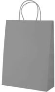 Lehtikassi Store paper bag, harmaa-tuhka liikelahja logopainatuksella