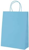 Lehtikassi Store paper bag, vaaleansininen liikelahja logopainatuksella