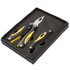Monikäyttöinen taskutyövälineet Factory multi tool set, keltainen, musta liikelahja logopainatuksella