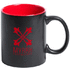 Muki Bafy mug, musta, punainen liikelahja logopainatuksella