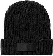 Myssy Selsoker winter hat, musta liikelahja logopainatuksella