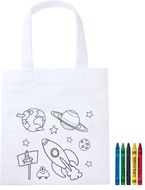 Ostoskassi Mosby colouring shopping bag, valkoinen liikelahja logopainatuksella
