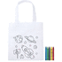 Ostoskassi Mosby colouring shopping bag, valkoinen liikelahja logopainatuksella