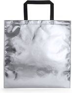 Ostoskassi Poznan shopping bag, hopea liikelahja logopainatuksella