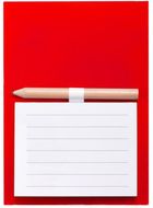 Paperinippu Yakari magnetic notepad, punainen liikelahja logopainatuksella