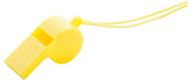 Pilli Claxo whistle, keltainen liikelahja logopainatuksella