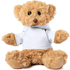 Plyysikangas Loony teddy bear, valkoinen, ruskea liikelahja logopainatuksella