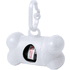 Puhdistuskotelo Rucin dog waste bag dispenser, valkoinen liikelahja logopainatuksella