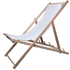 Puutarhan lepotuoli Mandalay deck chair, valkoinen, luonnollinen lisäkuva 1