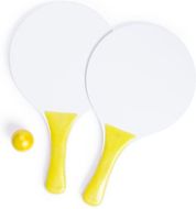 Rantamailat Cupsol beach tennis, keltainen liikelahja logopainatuksella