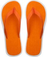 Rantasandaalit Cayman beach slippers, valkoinen, oranssi liikelahja logopainatuksella