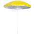 Rantavarjo Taner beach umbrella, valkoinen, keltainen liikelahja logopainatuksella