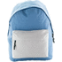 Selkäreppu Discovery backpack, valkoinen, vaaleansininen liikelahja logopainatuksella
