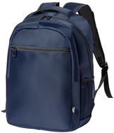 Tietokoneselkäreppu Polack RPET backpack, tummansininen liikelahja logopainatuksella