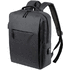 USB-tietokonekassi Prikan backpack, musta liikelahja logopainatuksella